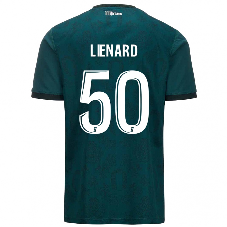 Férfi Labdarúgás Yann Lienard #50 Sötétzöld Idegenbeli Jersey 2024/25 Mez Póló Ing