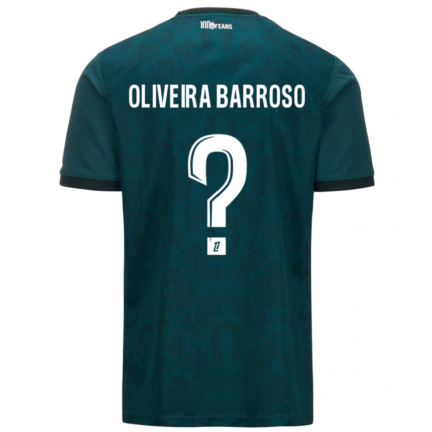 Férfi Labdarúgás Mickael Oliveira Barroso #0 Sötétzöld Idegenbeli Jersey 2024/25 Mez Póló Ing