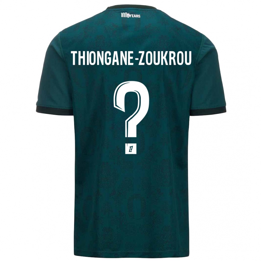 Férfi Labdarúgás Ackah-Tidiane Thiongane-Zoukrou #0 Sötétzöld Idegenbeli Jersey 2024/25 Mez Póló Ing