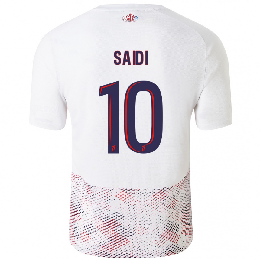 Férfi Labdarúgás Rachel Saidi #10 Fehér Royal Blue Idegenbeli Jersey 2024/25 Mez Póló Ing