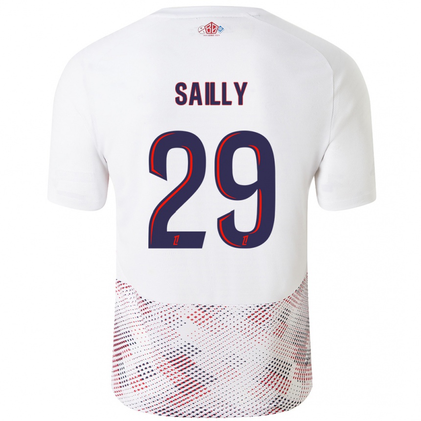 Férfi Labdarúgás Charlotte Sailly #29 Fehér Royal Blue Idegenbeli Jersey 2024/25 Mez Póló Ing