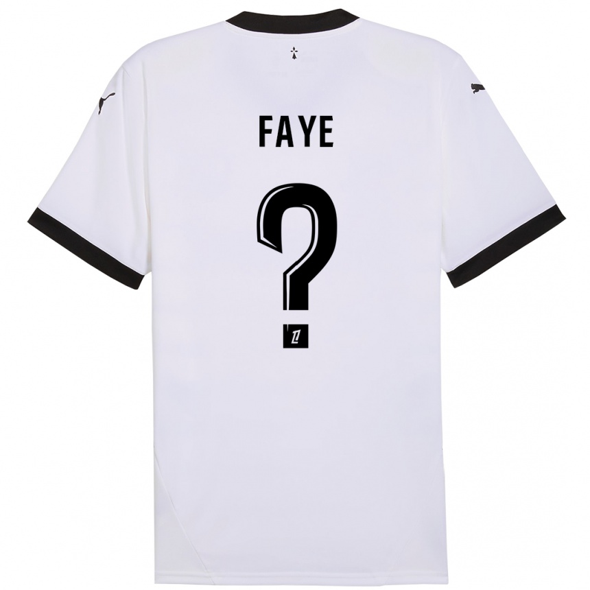 Férfi Labdarúgás Mikayil Faye #0 Fehér Fekete Idegenbeli Jersey 2024/25 Mez Póló Ing