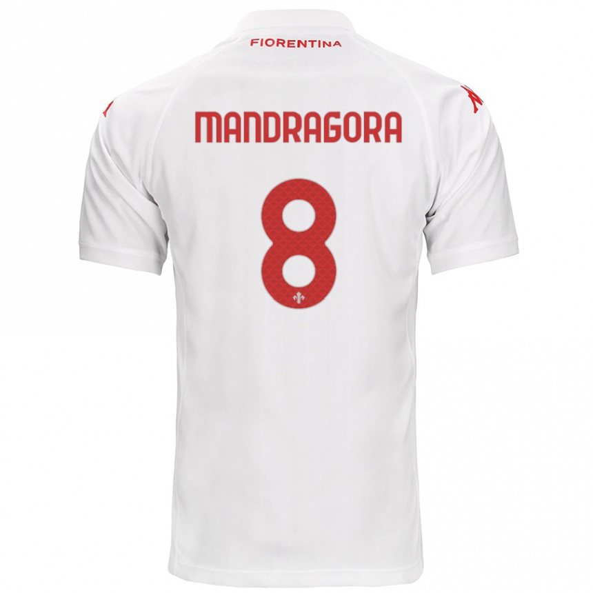 Férfi Labdarúgás Rolando Mandragora #8 Fehér Idegenbeli Jersey 2024/25 Mez Póló Ing