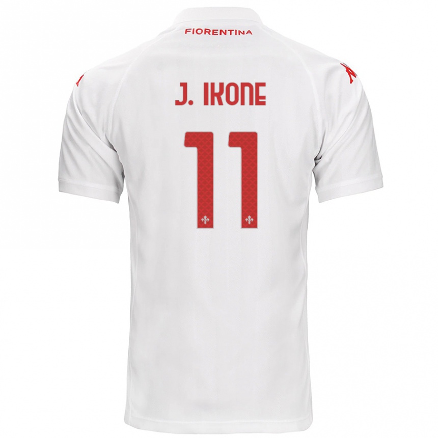 Férfi Labdarúgás Jonathan Ikoné #11 Fehér Idegenbeli Jersey 2024/25 Mez Póló Ing