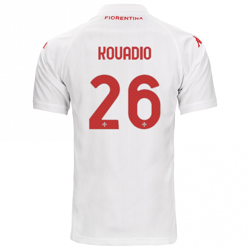 Férfi Labdarúgás Eddy Kouadio #26 Fehér Idegenbeli Jersey 2024/25 Mez Póló Ing