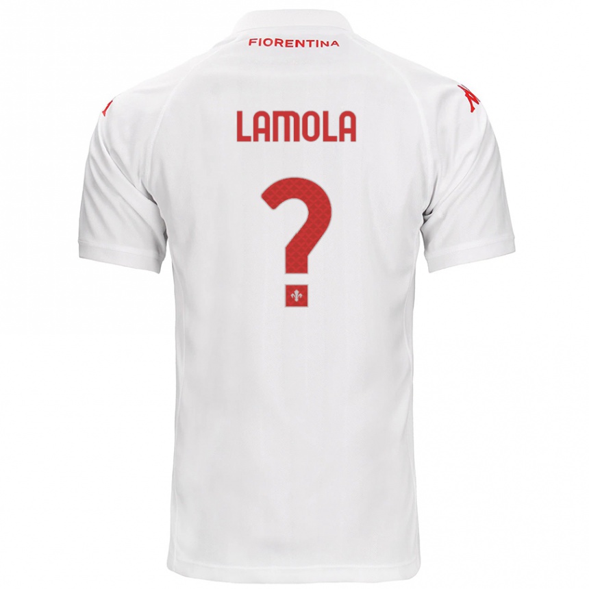 Férfi Labdarúgás Lorenzo Lamola #0 Fehér Idegenbeli Jersey 2024/25 Mez Póló Ing