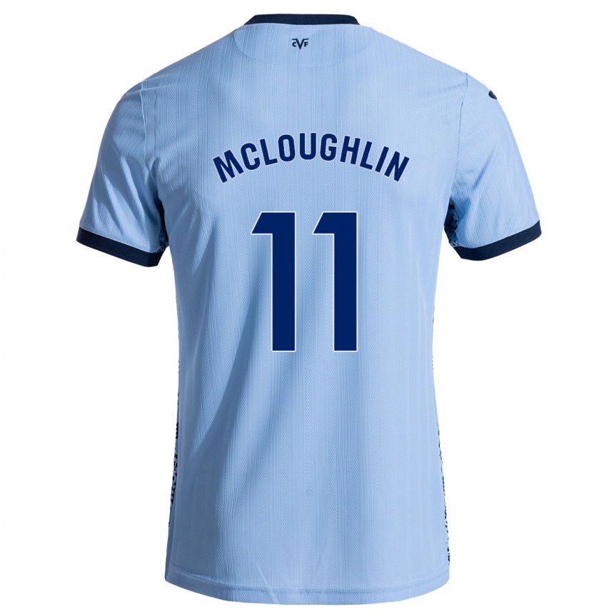 Férfi Labdarúgás Caden Mcloughlin #11 Ég Kék Idegenbeli Jersey 2024/25 Mez Póló Ing