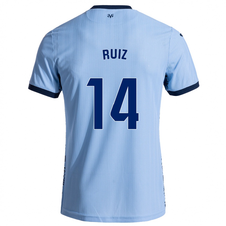 Férfi Labdarúgás Adri Ruiz #14 Ég Kék Idegenbeli Jersey 2024/25 Mez Póló Ing