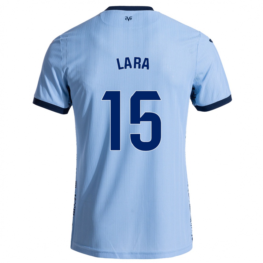 Férfi Labdarúgás Francisca Lara #15 Ég Kék Idegenbeli Jersey 2024/25 Mez Póló Ing