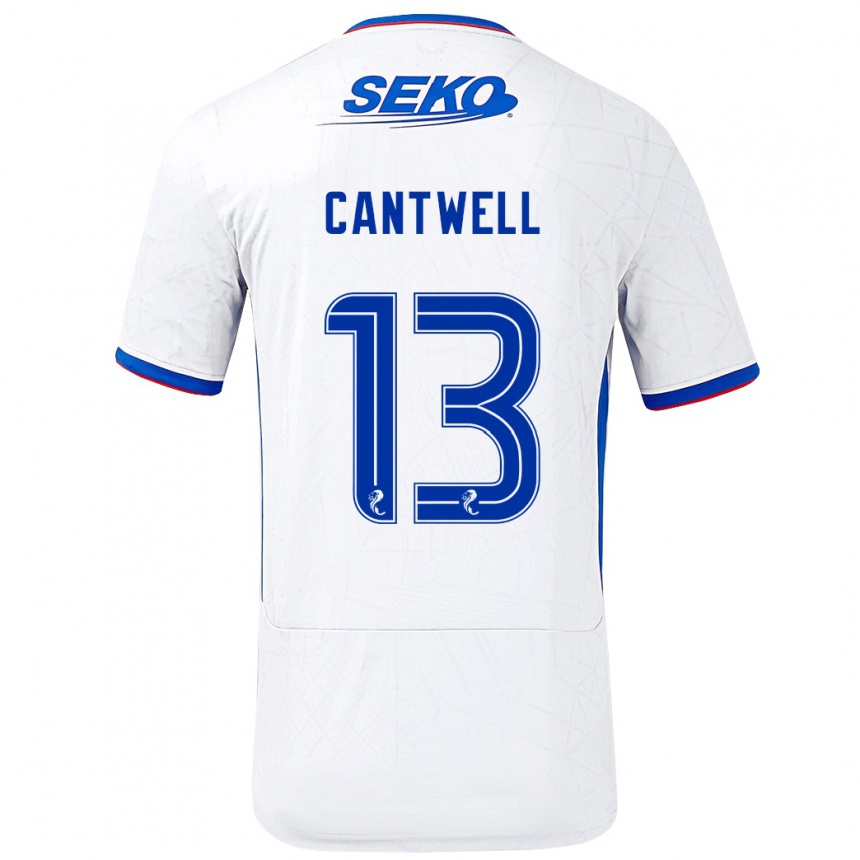 Férfi Labdarúgás Todd Cantwell #13 Fehér Kék Idegenbeli Jersey 2024/25 Mez Póló Ing