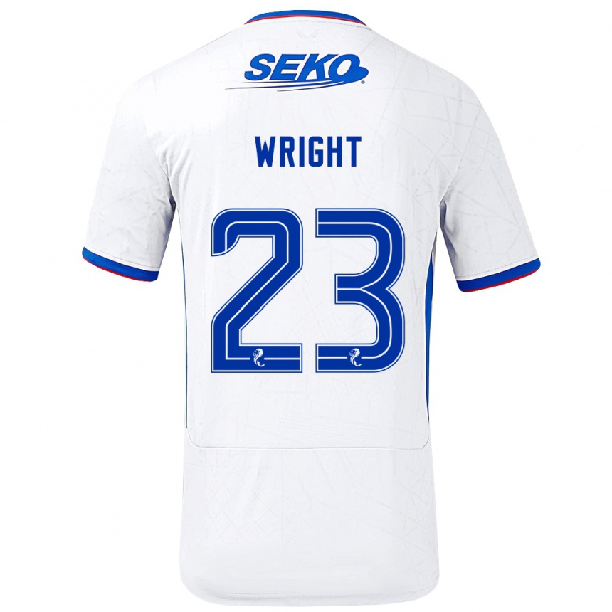 Férfi Labdarúgás Scott Wright #23 Fehér Kék Idegenbeli Jersey 2024/25 Mez Póló Ing