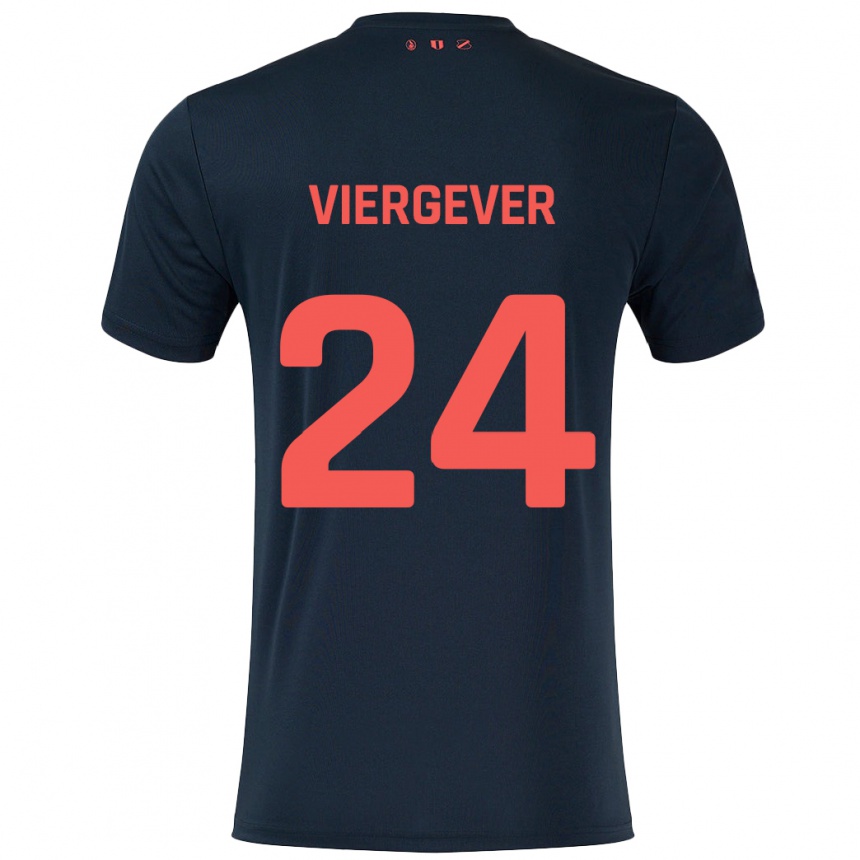 Férfi Labdarúgás Nick Viergever #24 Fekete Piros Idegenbeli Jersey 2024/25 Mez Póló Ing