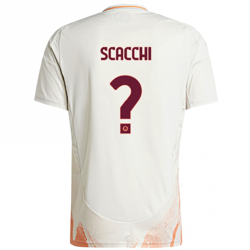 Férfi Labdarúgás Manuel Scacchi #0 Krém Fehér Narancs Idegenbeli Jersey 2024/25 Mez Póló Ing