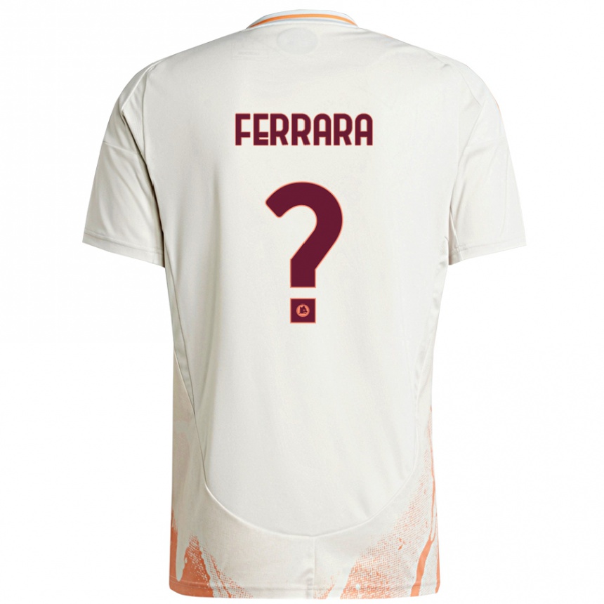 Férfi Labdarúgás Francesco Ferrara #0 Krém Fehér Narancs Idegenbeli Jersey 2024/25 Mez Póló Ing