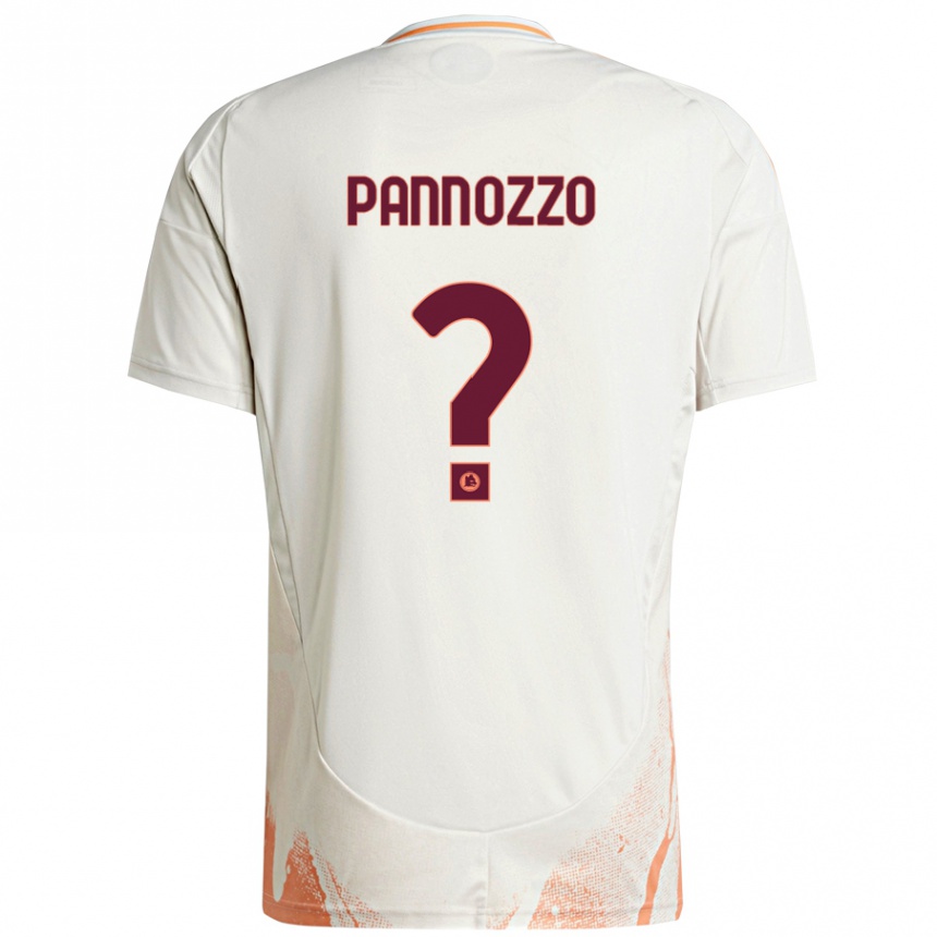 Férfi Labdarúgás Nicolò Pannozzo #0 Krém Fehér Narancs Idegenbeli Jersey 2024/25 Mez Póló Ing