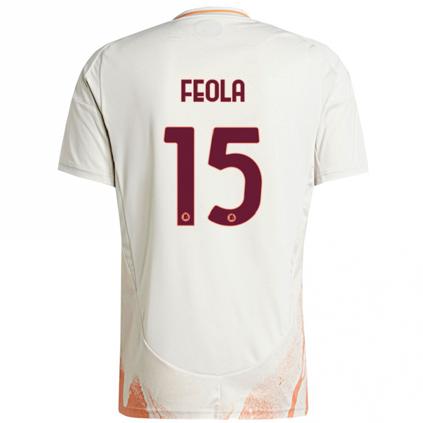 Férfi Labdarúgás William Feola #15 Krém Fehér Narancs Idegenbeli Jersey 2024/25 Mez Póló Ing