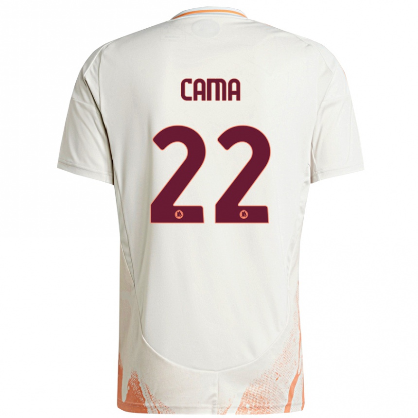 Férfi Labdarúgás Cristian Cama #22 Krém Fehér Narancs Idegenbeli Jersey 2024/25 Mez Póló Ing