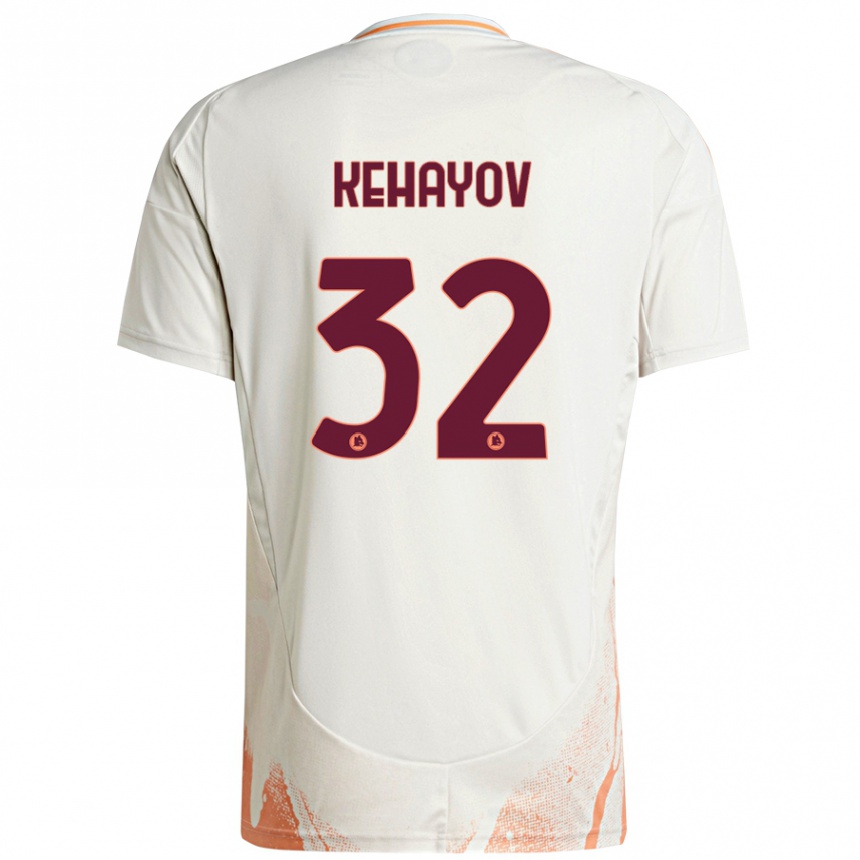 Férfi Labdarúgás Atanas Kehayov #32 Krém Fehér Narancs Idegenbeli Jersey 2024/25 Mez Póló Ing