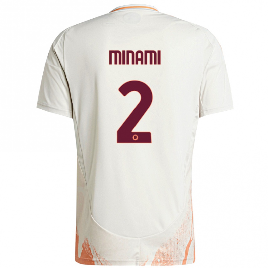 Férfi Labdarúgás Moeka Minami #2 Krém Fehér Narancs Idegenbeli Jersey 2024/25 Mez Póló Ing