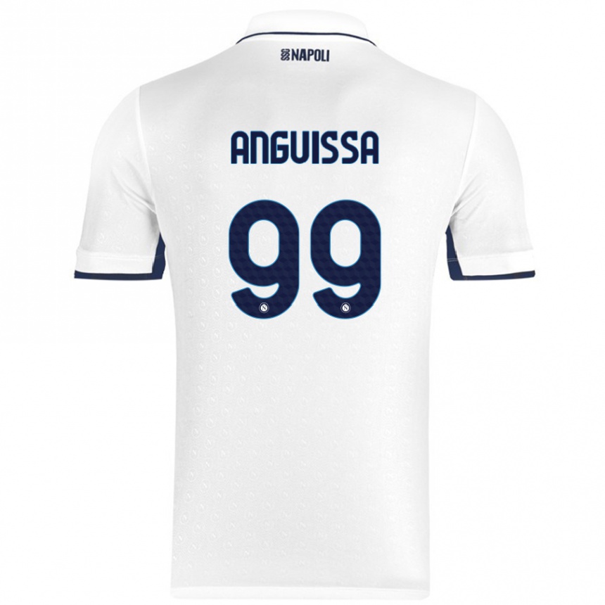 Férfi Labdarúgás Andre Zambo Anguissa #99 Fehér Royal Blue Idegenbeli Jersey 2024/25 Mez Póló Ing