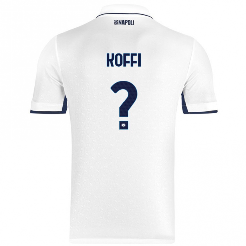 Férfi Labdarúgás Cedrick Koffi #0 Fehér Royal Blue Idegenbeli Jersey 2024/25 Mez Póló Ing