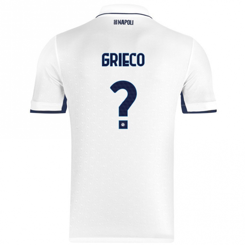 Férfi Labdarúgás Alessandro Grieco #0 Fehér Royal Blue Idegenbeli Jersey 2024/25 Mez Póló Ing