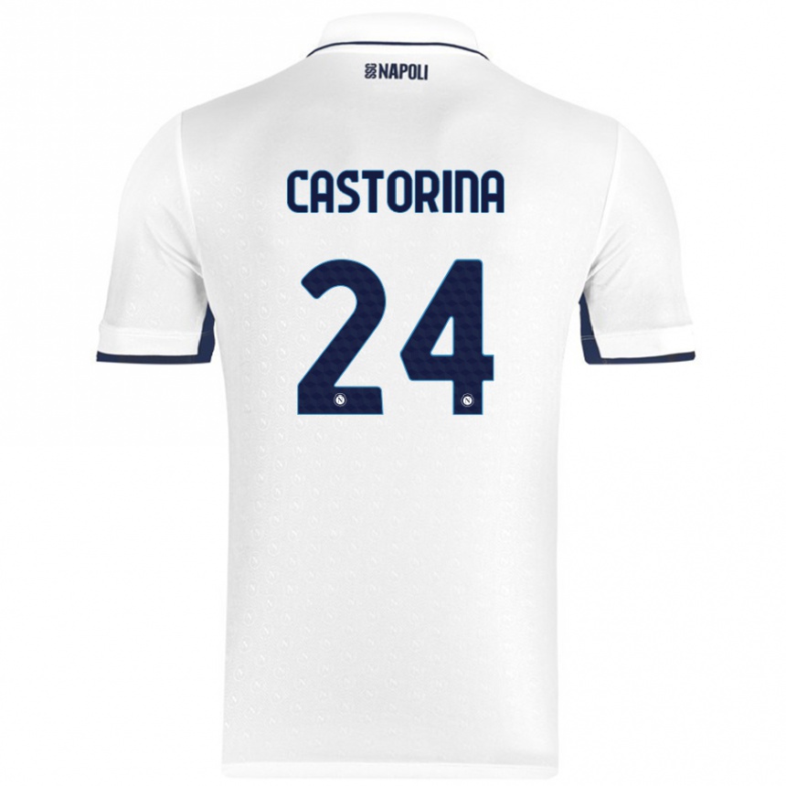 Férfi Labdarúgás Alessandro Castorina #24 Fehér Royal Blue Idegenbeli Jersey 2024/25 Mez Póló Ing