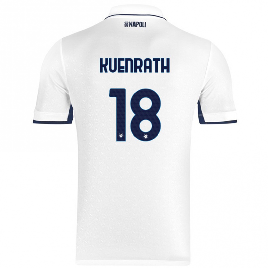 Férfi Labdarúgás Melanie Kuenrath #18 Fehér Royal Blue Idegenbeli Jersey 2024/25 Mez Póló Ing