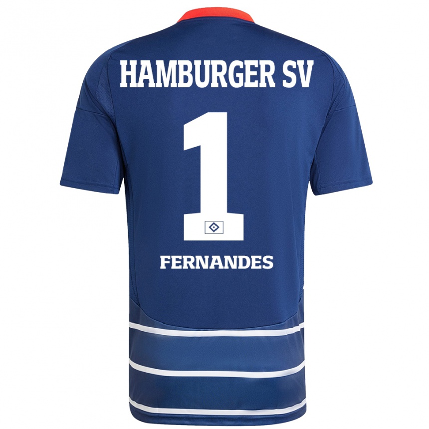 Férfi Labdarúgás Daniel Heuer Fernandes #1 Sötétkék Idegenbeli Jersey 2024/25 Mez Póló Ing