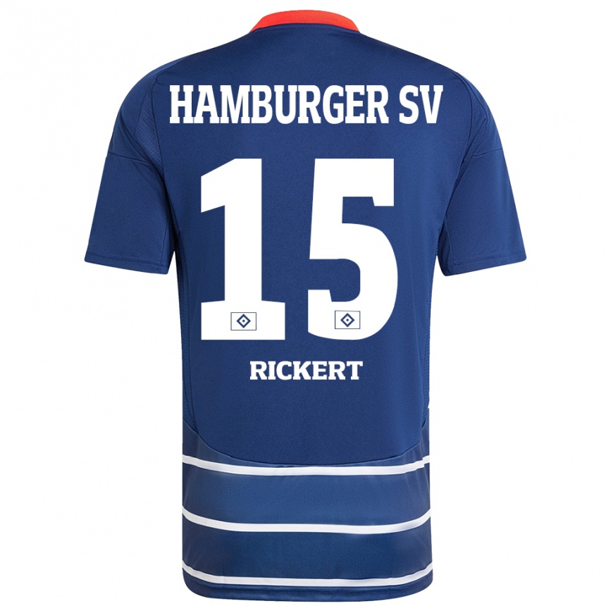 Férfi Labdarúgás Manja Rickert #15 Sötétkék Idegenbeli Jersey 2024/25 Mez Póló Ing