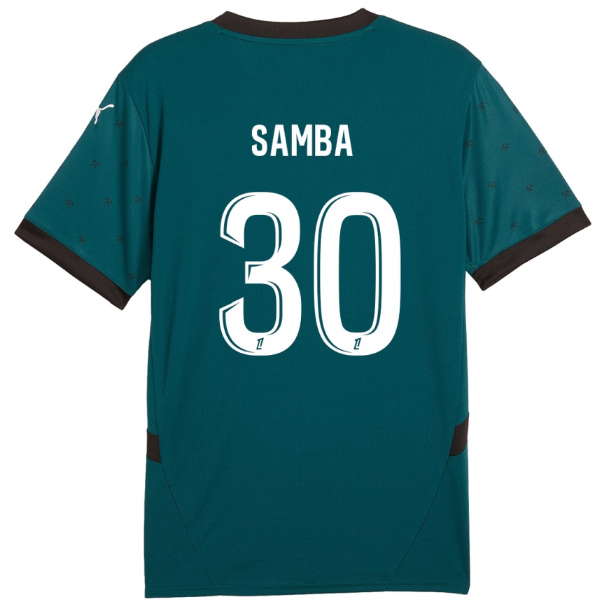 Férfi Labdarúgás Brice Samba #30 Sötétzöld Idegenbeli Jersey 2024/25 Mez Póló Ing