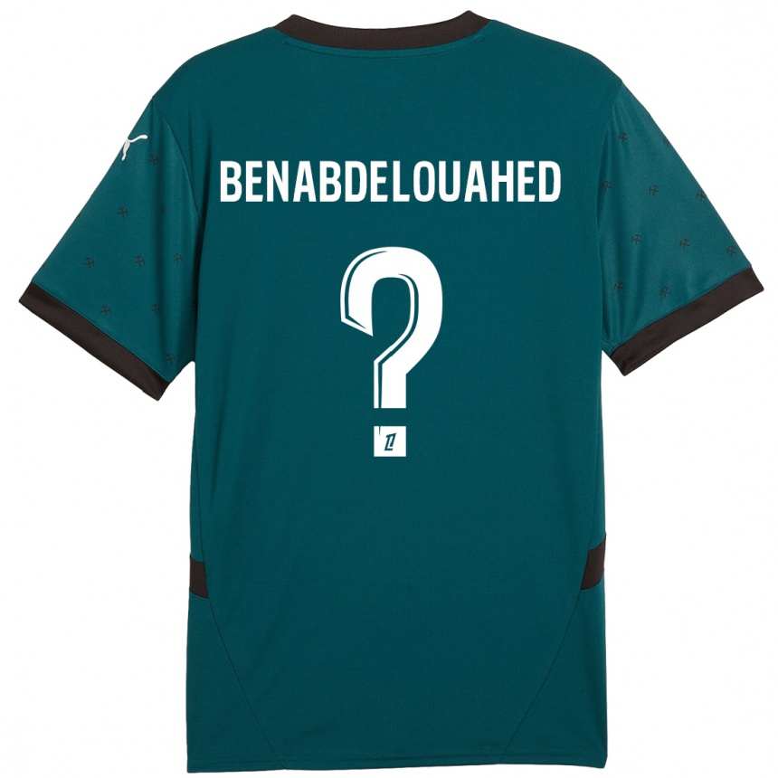 Férfi Labdarúgás Kaïs Benabdelouahed #0 Sötétzöld Idegenbeli Jersey 2024/25 Mez Póló Ing