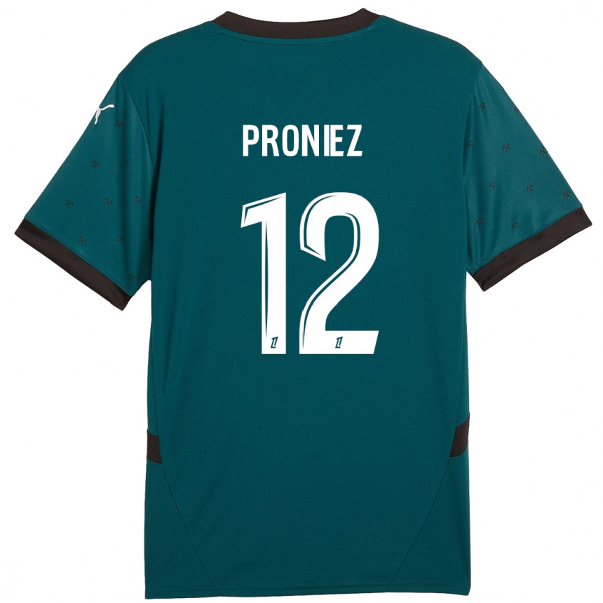 Férfi Labdarúgás Fany Proniez #12 Sötétzöld Idegenbeli Jersey 2024/25 Mez Póló Ing