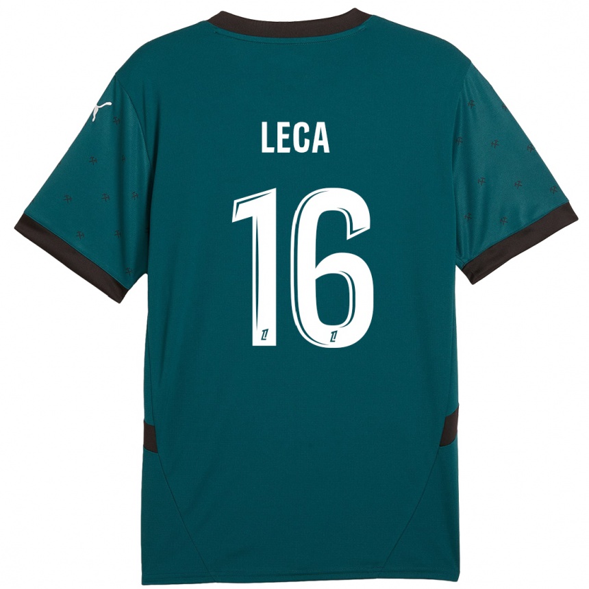 Férfi Labdarúgás Jean-Louis Leca #16 Sötétzöld Idegenbeli Jersey 2024/25 Mez Póló Ing