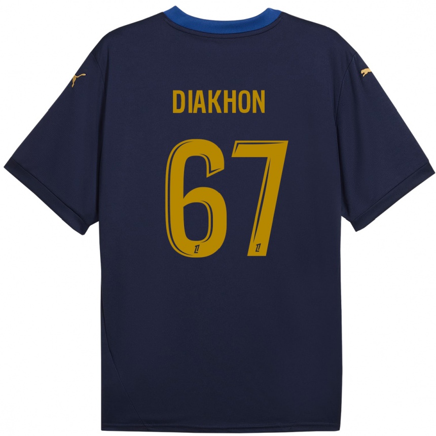 Férfi Labdarúgás Mamadou Diakhon #67 Sötétkék Arany Idegenbeli Jersey 2024/25 Mez Póló Ing