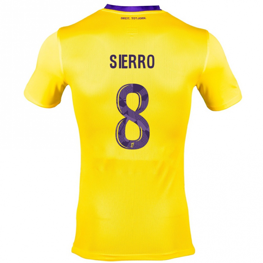 Férfi Labdarúgás Vincent Sierro #8 Sárga Lila Idegenbeli Jersey 2024/25 Mez Póló Ing