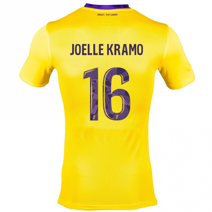 Férfi Labdarúgás Marie Joelle Kramo #16 Sárga Lila Idegenbeli Jersey 2024/25 Mez Póló Ing