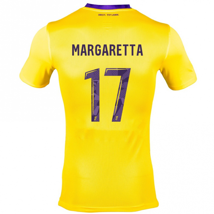 Férfi Labdarúgás Jessica Margaretta #17 Sárga Lila Idegenbeli Jersey 2024/25 Mez Póló Ing