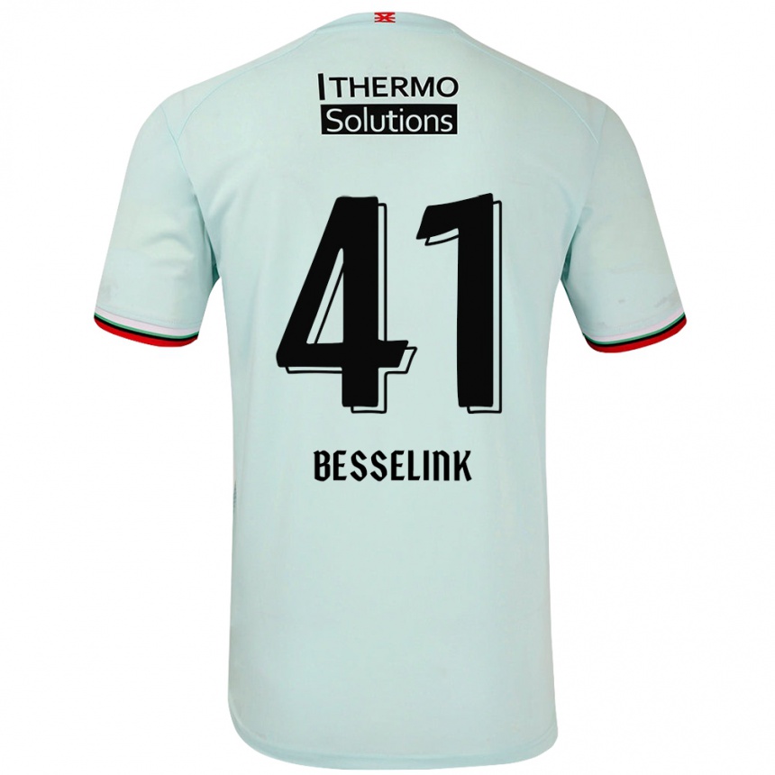 Férfi Labdarúgás Gijs Besselink #41 Világoszöld Idegenbeli Jersey 2024/25 Mez Póló Ing