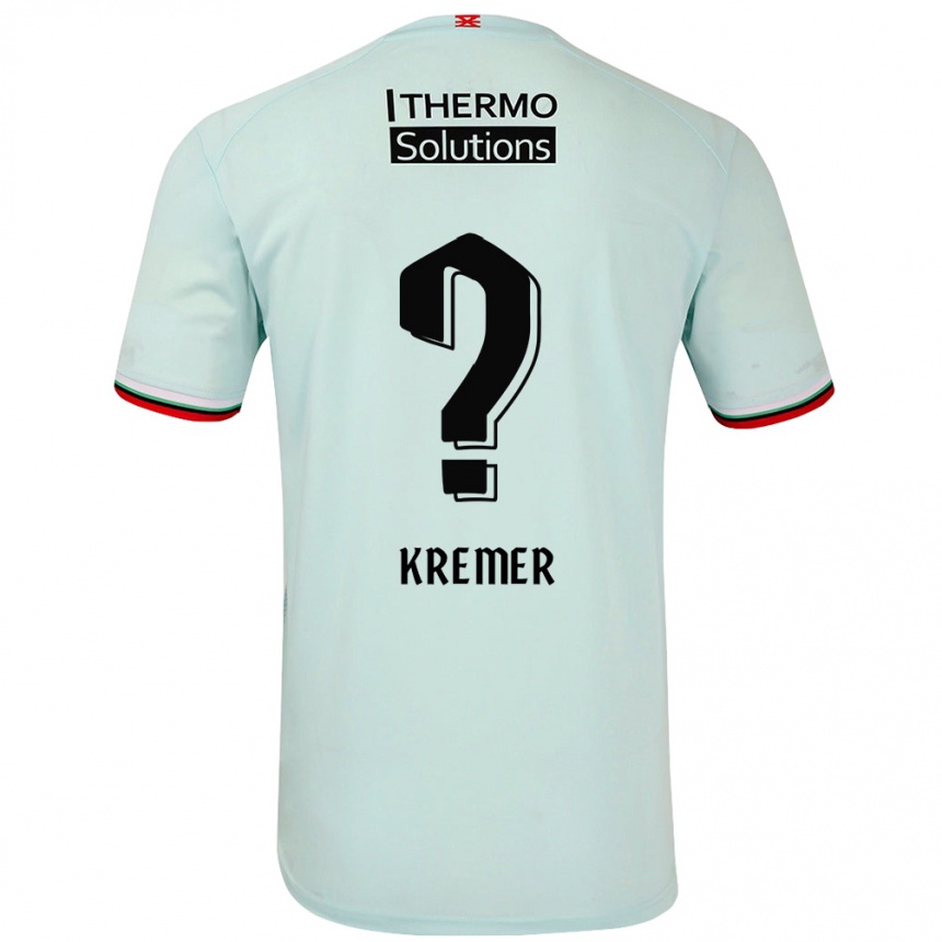 Férfi Labdarúgás Joop Kremer #0 Világoszöld Idegenbeli Jersey 2024/25 Mez Póló Ing