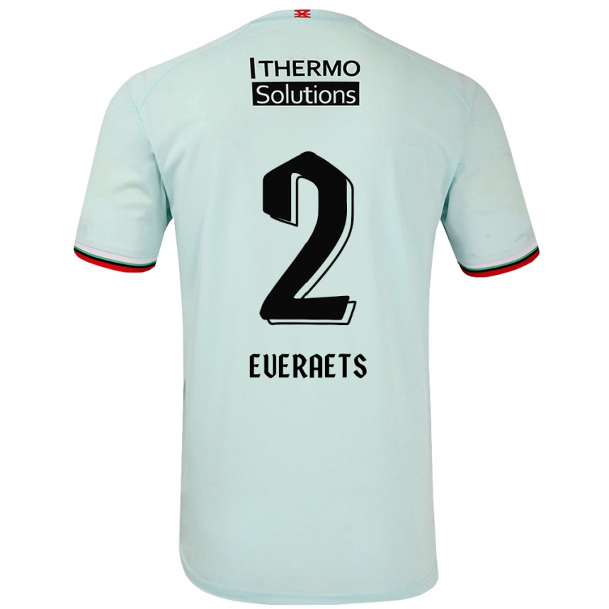 Férfi Labdarúgás Kim Everaets #2 Világoszöld Idegenbeli Jersey 2024/25 Mez Póló Ing