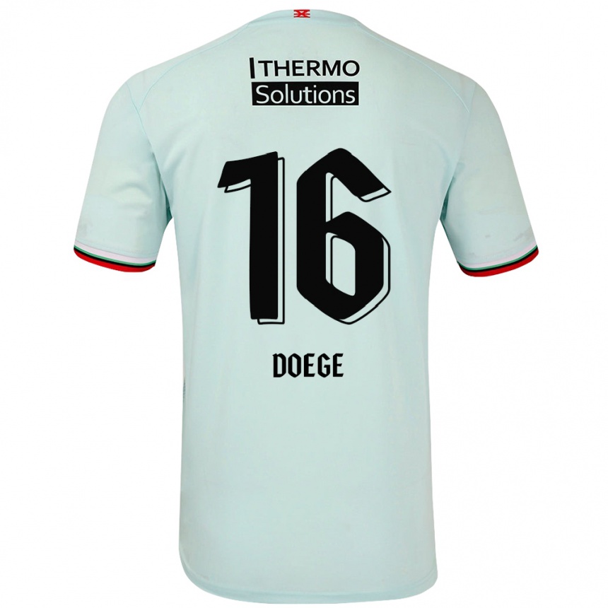 Férfi Labdarúgás Leonie Doege #16 Világoszöld Idegenbeli Jersey 2024/25 Mez Póló Ing