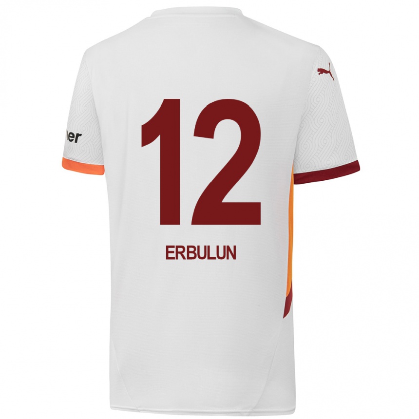 Férfi Labdarúgás Helin Erbulun #12 Fehér Sárga Piros Idegenbeli Jersey 2024/25 Mez Póló Ing