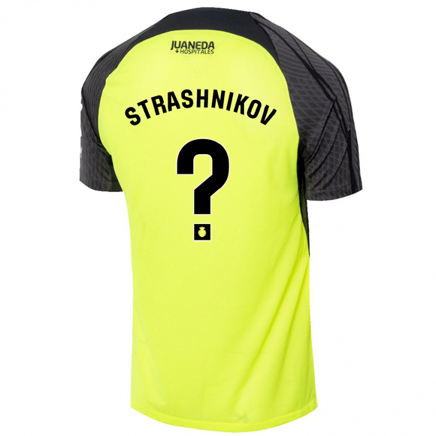 Férfi Labdarúgás Nikolay Strashnikov #0 Fluoreszkáló Zöld Fekete Idegenbeli Jersey 2024/25 Mez Póló Ing