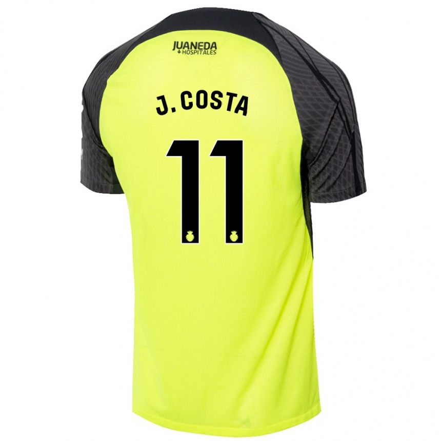 Férfi Labdarúgás Jaume Costa #11 Fluoreszkáló Zöld Fekete Idegenbeli Jersey 2024/25 Mez Póló Ing