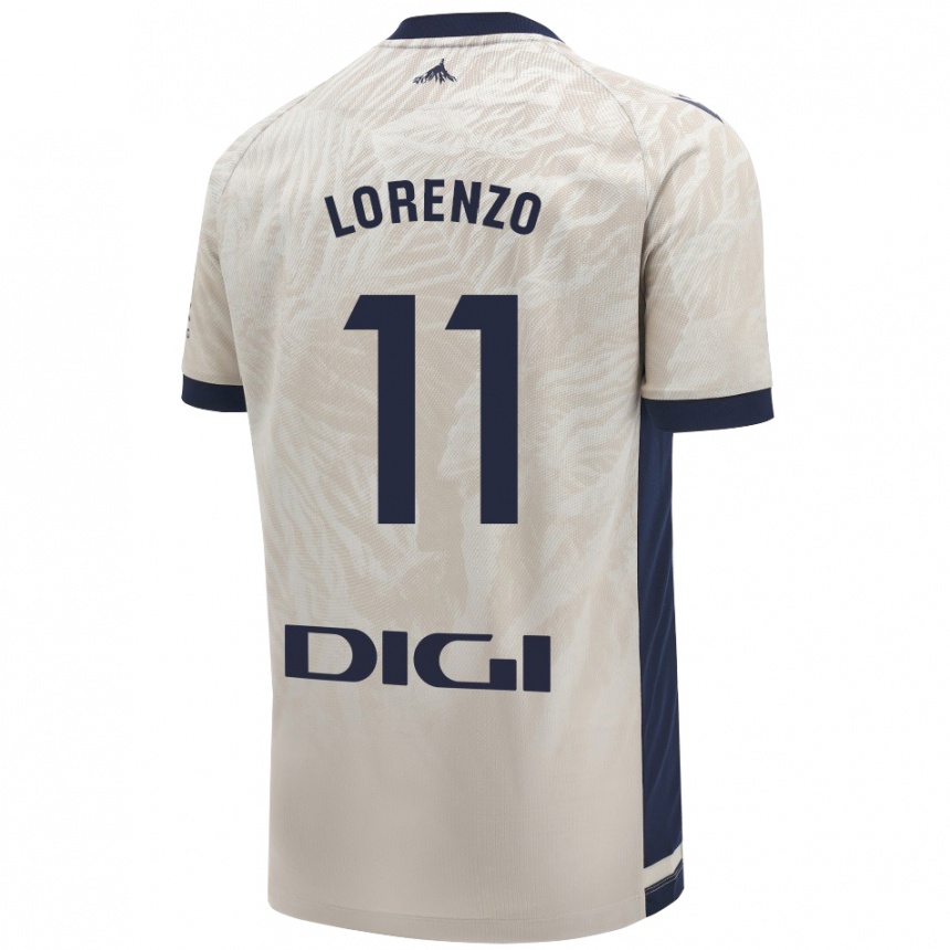 Férfi Labdarúgás Nowend Lorenzo #11 Világos Szürke Idegenbeli Jersey 2024/25 Mez Póló Ing