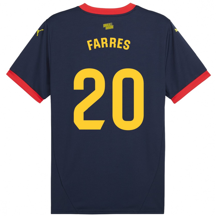 Férfi Labdarúgás Biel Farrés #20 Sötétvörös Idegenbeli Jersey 2024/25 Mez Póló Ing