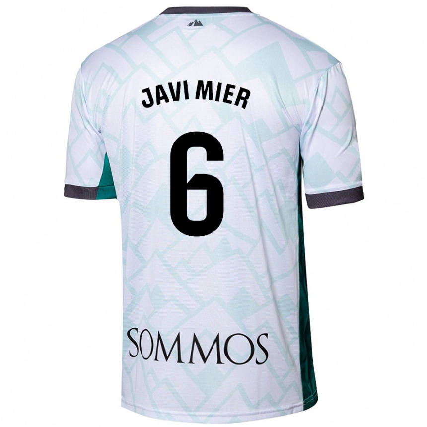 Férfi Labdarúgás Javi Mier #6 Fehér Zöld Idegenbeli Jersey 2024/25 Mez Póló Ing