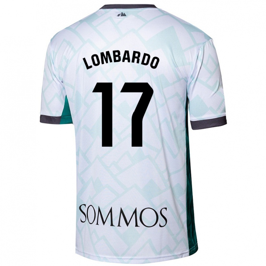 Férfi Labdarúgás Enzo Lombardo #17 Fehér Zöld Idegenbeli Jersey 2024/25 Mez Póló Ing