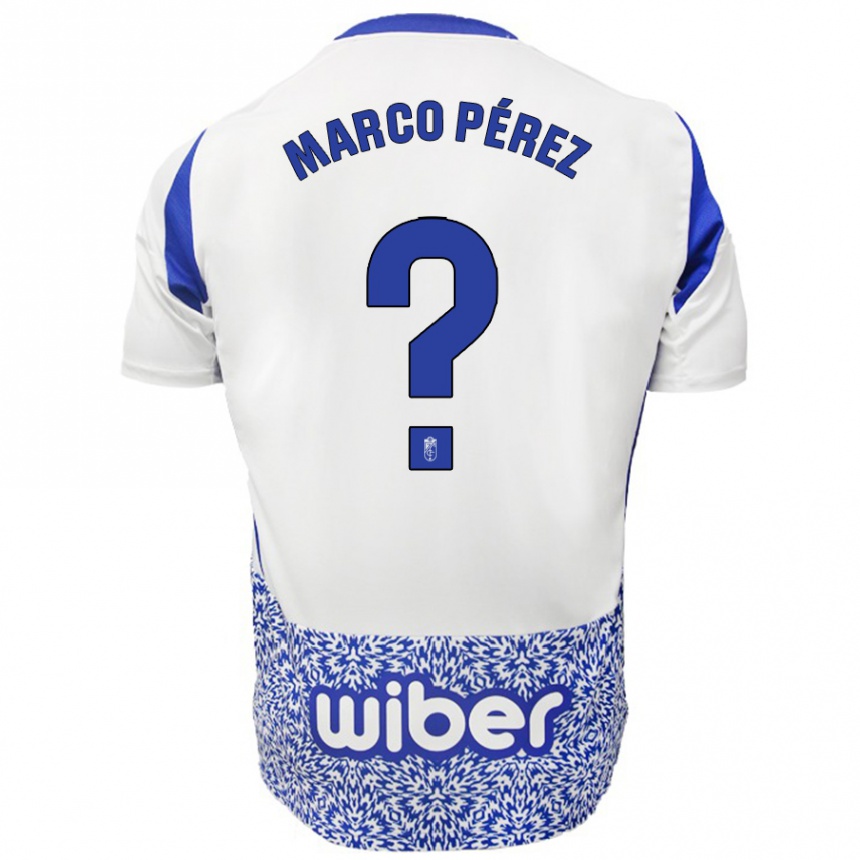 Férfi Labdarúgás Marco Pérez #0 Fehér Kék Idegenbeli Jersey 2024/25 Mez Póló Ing